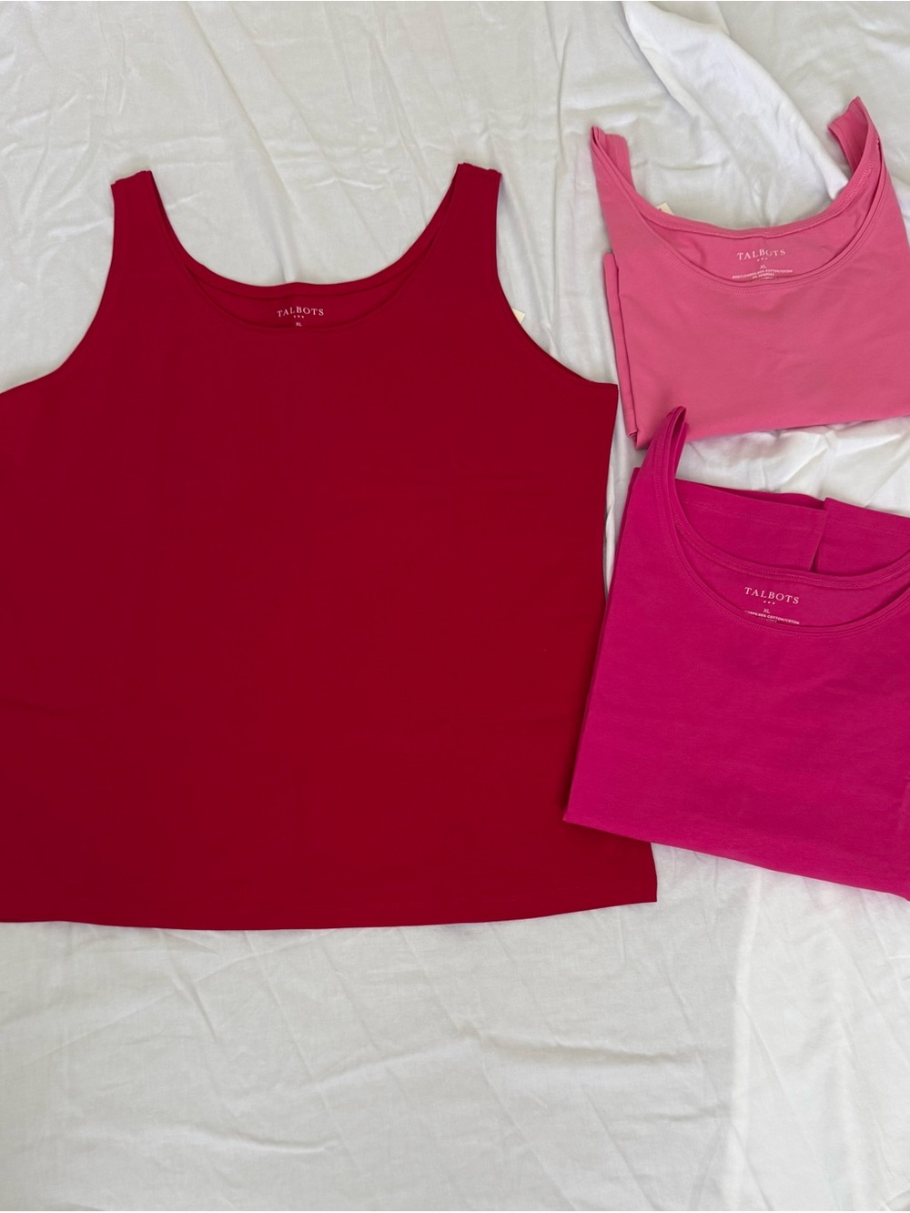 Talbots ladies cotton tank tops NWT XL